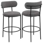 Viola - Boucle Upholstered Bar Stool (Set of 2) - JaxCo Furniture