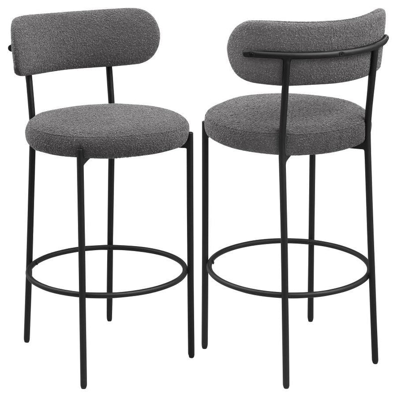 Viola - Boucle Upholstered Bar Stool (Set of 2) - JaxCo Furniture