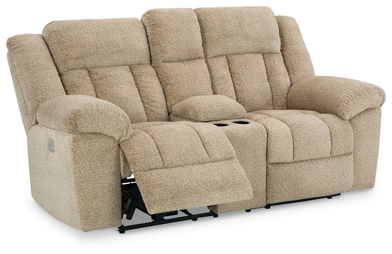 Tip-off - Power Reclining Loveseat With Console / Adj Headrest - JaxCo Furniture