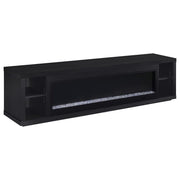 Deiter - 79" TV Stand Fireplace Media Console - Black - JaxCo Furniture