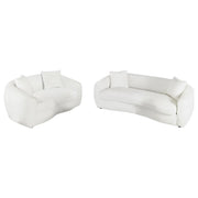 Isabella - Faux Sheepskin Upholstered Sofa Set - JaxCo Furniture