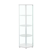 Zahavah - 4-Shelf Hexagonal Clear Glass Curio Cabinet - JaxCo Furniture