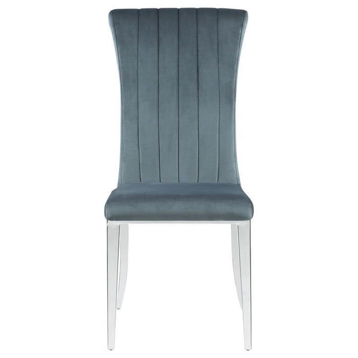 Beaufort - Upholstered Dining Side Chair (Set of 2) - Steel Gray - JaxCo Furniture