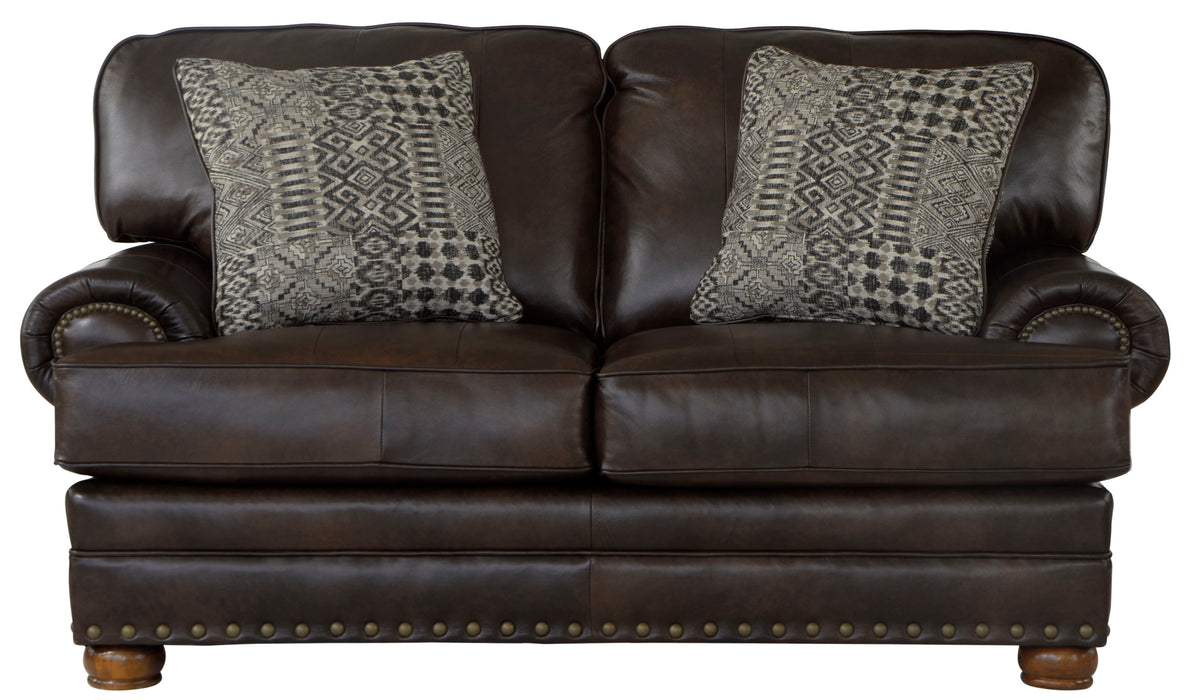 Roberto - Loveseat - Cocoa - Leather - JaxCo Furniture