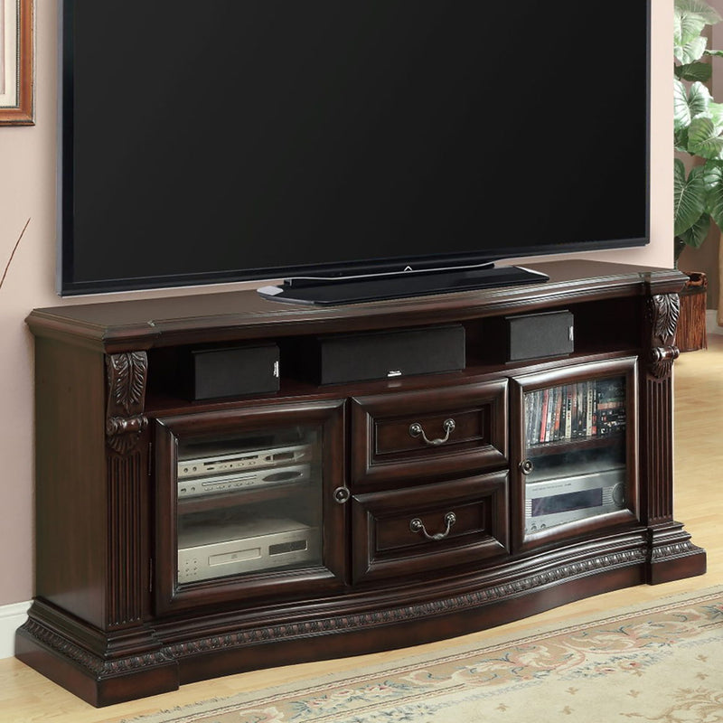 Bella - TV Console With Power Center - Vintage Sienna - JaxCo Furniture