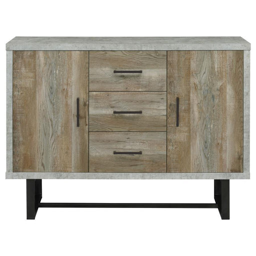 Abelardo - 3-Drawer Engineered Wood Cabinet - Weathered Oak - JaxCo Furniture