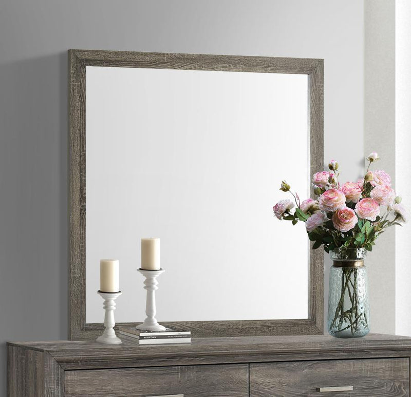 Wright - Dresser Mirror - Brown Oak - JaxCo Furniture