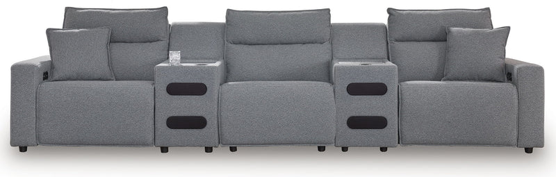 ModMax II - Salt And Pepper - Reclining Sectional - JaxCo Furniture