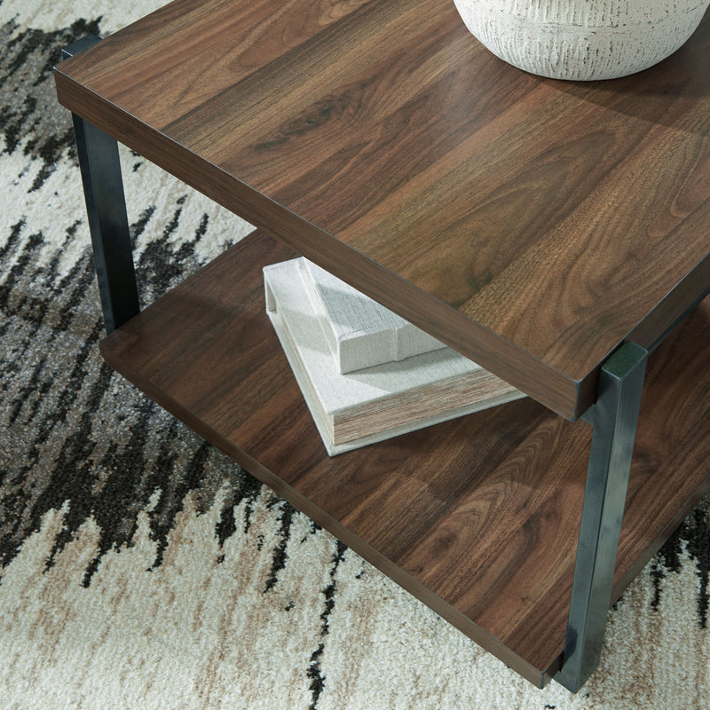 Trindwick - Brown / Gun Metal - Occasional Table Set (Set of 3) - JaxCo Furniture