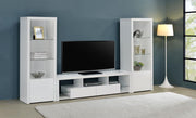 Jude - 3 Piece TV Entertainment Center - White High Gloss - JaxCo Furniture