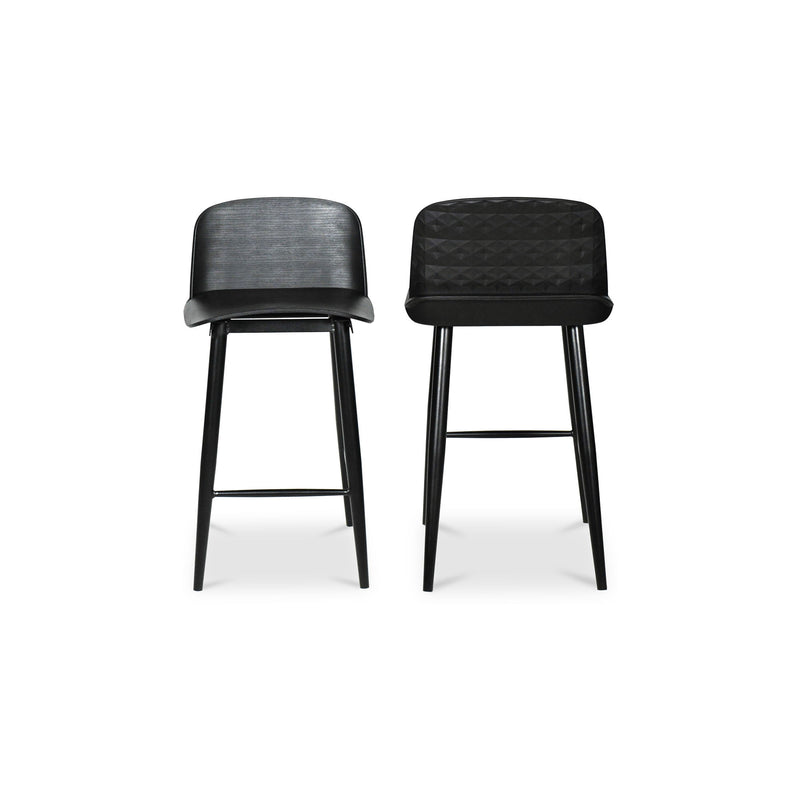 Looey - Counter Stool (Set of 2) - Black - JaxCo Furniture