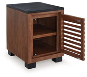 Kallari - Warm Brown / Black - Chair Side End Table - JaxCo Furniture