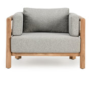 Aston - Outdoor Accent Chair - Natural / Gray - JaxCo Furniture