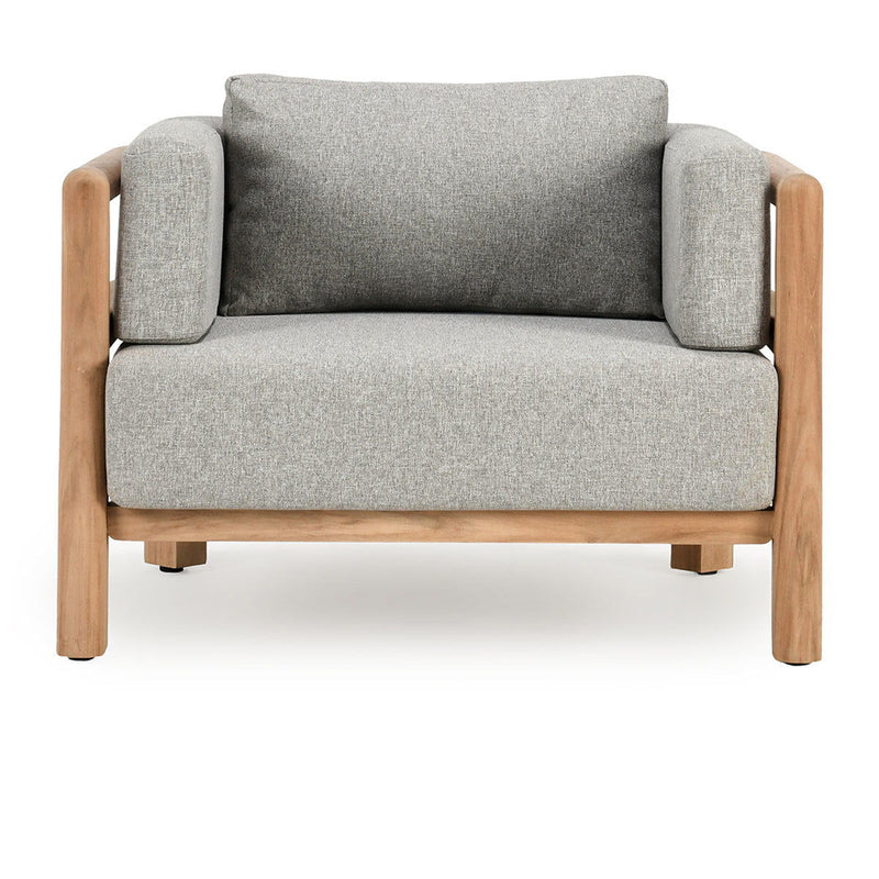 Aston - Outdoor Accent Chair - Natural / Gray - JaxCo Furniture