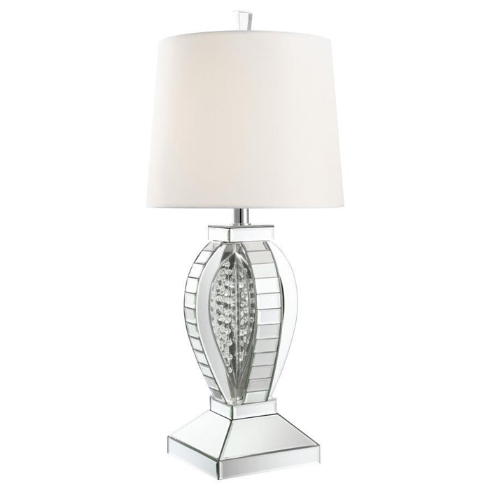 Klein - Empire Mirrored Acrylic Table Lamp - Silver - JaxCo Furniture