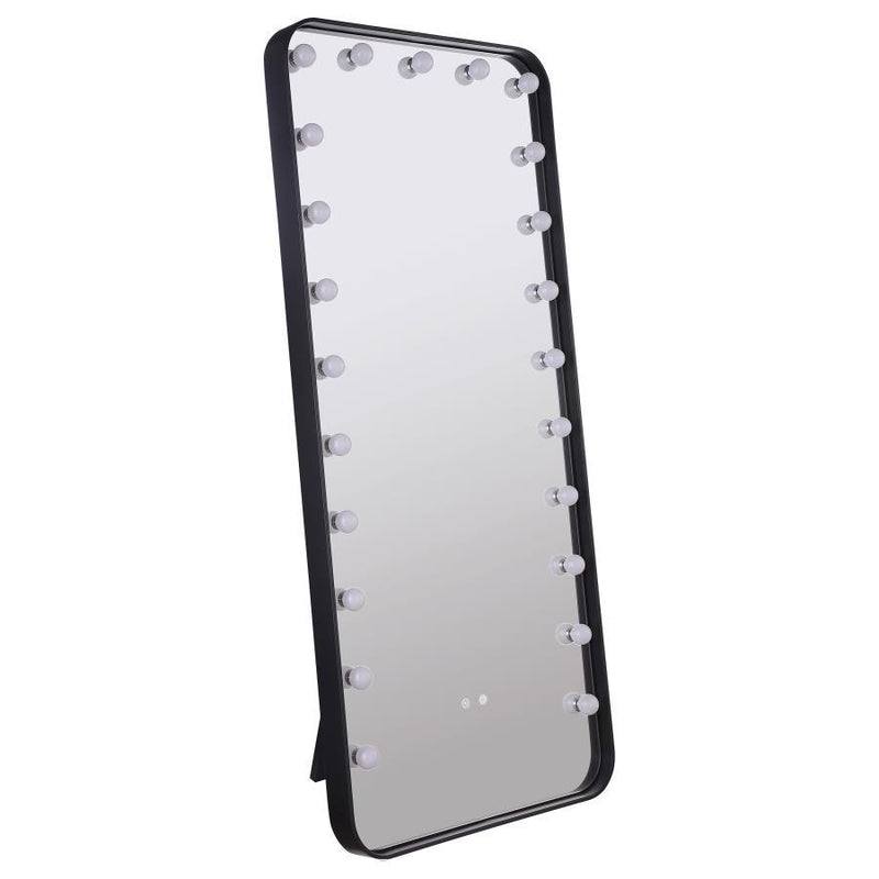 Canton - LED Standing Mirror With Speakers - Black - JaxCo Furniture