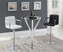 Denali - Round Glass Top Bistro Bar Table - Chrome - JaxCo Furniture