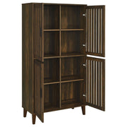 Elouise - 4 Door Engineered Wood Tall Accent Cabinet - Dark Pine - JaxCo Furniture