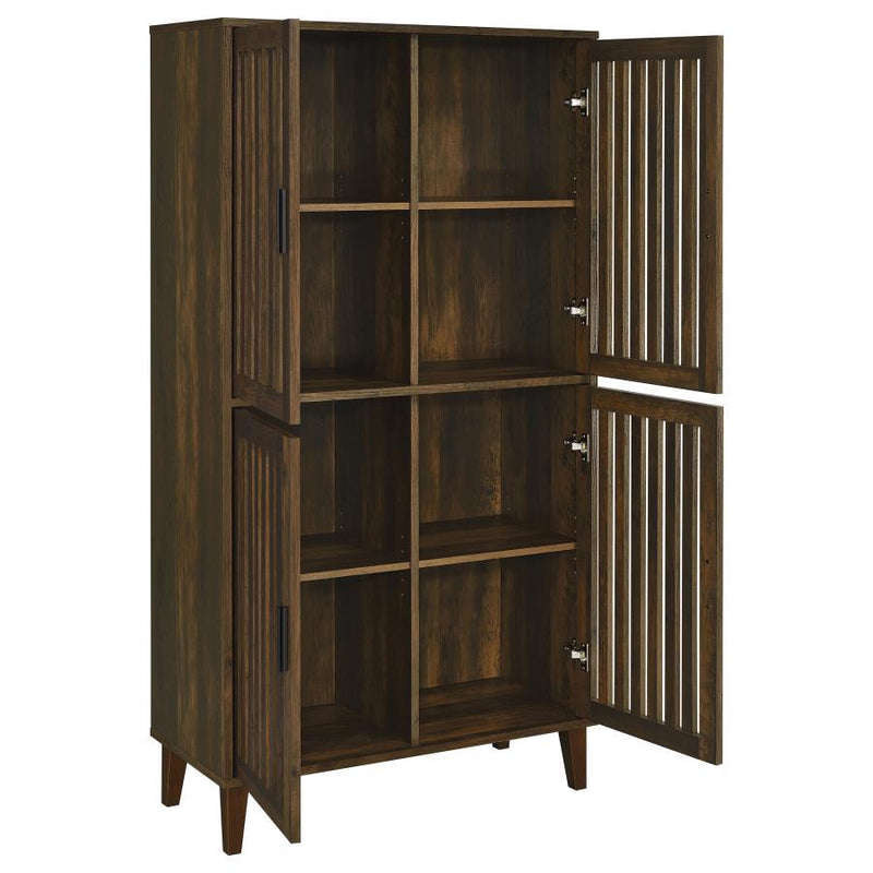 Elouise - 4 Door Engineered Wood Tall Accent Cabinet - Dark Pine - JaxCo Furniture