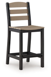 Shoreline Beach - Outdoor Counter Table And 2 Barstools (Set of 3) - Black / Beige - JaxCo Furniture