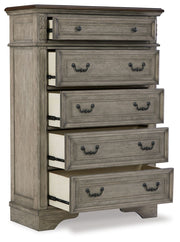 Lodenbay - Antique Gray - Five Drawer Chest - JaxCo Furniture