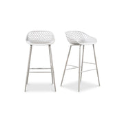 Piazza - Outdoor Barstool (Set of 2) - White - JaxCo Furniture