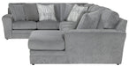 Glacier - 3 Piece Sectional And 9 Included Accent Pillows - JaxCo Furniture