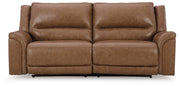 Trasimeno - Caramel - 2 Seat Pwr Rec Sofa Adj Headrest - JaxCo Furniture