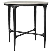 Hermas - Round Marble Coffee And End Table Set - JaxCo Furniture