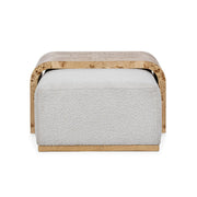 Kenan - Rectangle Ottoman Coffee Table - Creamy Ivory - JaxCo Furniture