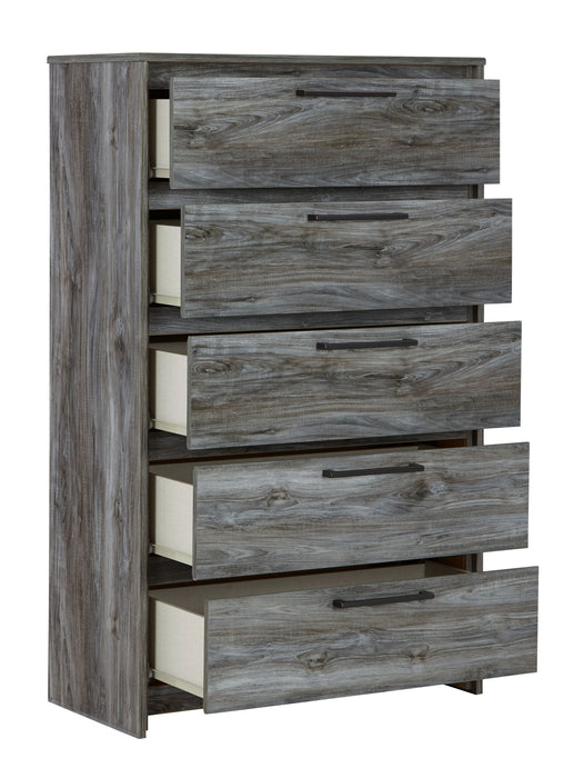 Baystorm - Gray - Five Drawer Chest - JaxCo Furniture