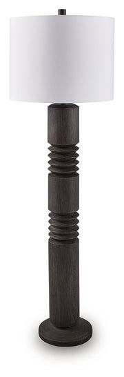 Fainwell - Distressed Black - Poly Floor Lamp - JaxCo Furniture