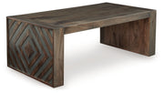 Dreggan - Brown - Rectangular Cocktail Table - JaxCo Furniture