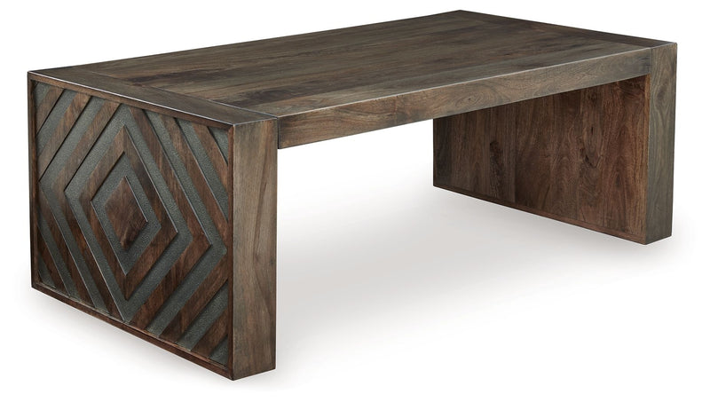 Dreggan - Brown - Rectangular Cocktail Table - JaxCo Furniture