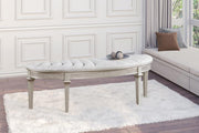 Evangeline - Curved Fabric Upholstered Bench - Silver Oak - JaxCo Furniture