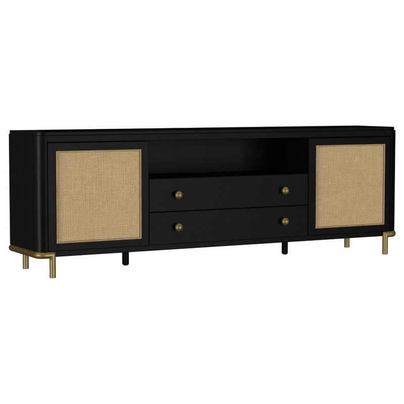Arini - Rattan Cane 2-Door TV Stand Media Console - JaxCo Furniture