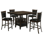 Jaden - 5 Piece Square Counter Height Dining Set - Espresso - JaxCo Furniture