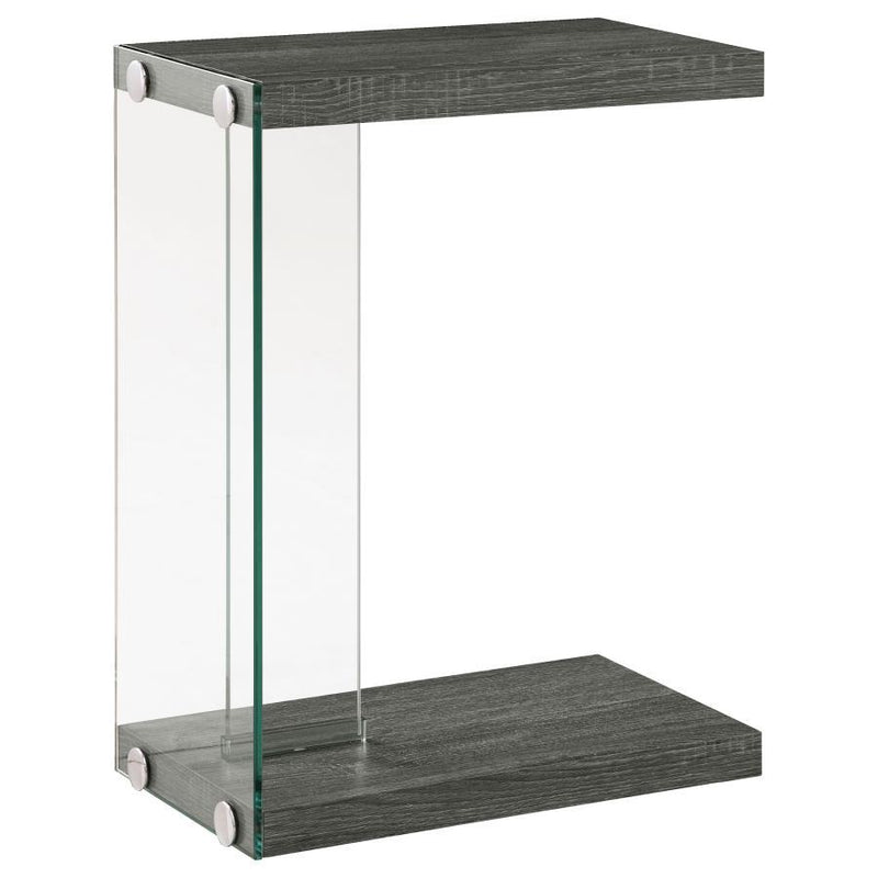 Colby - Engineered Wood C-Shaped Side Table - Weathered Gray - JaxCo Furniture