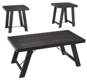 Noorbrook - Black / Pewter - Occasional Table Set (Set of 3) - JaxCo Furniture