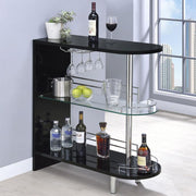 Adolfo - Rectangular 2-Tier Home Bar Table - JaxCo Furniture