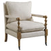 Dempsy - Upholstered Accent Chair With Casters - Beige - JaxCo Furniture