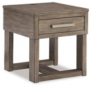 Loyaska - Grayish Brown - Rectangular End Table - JaxCo Furniture