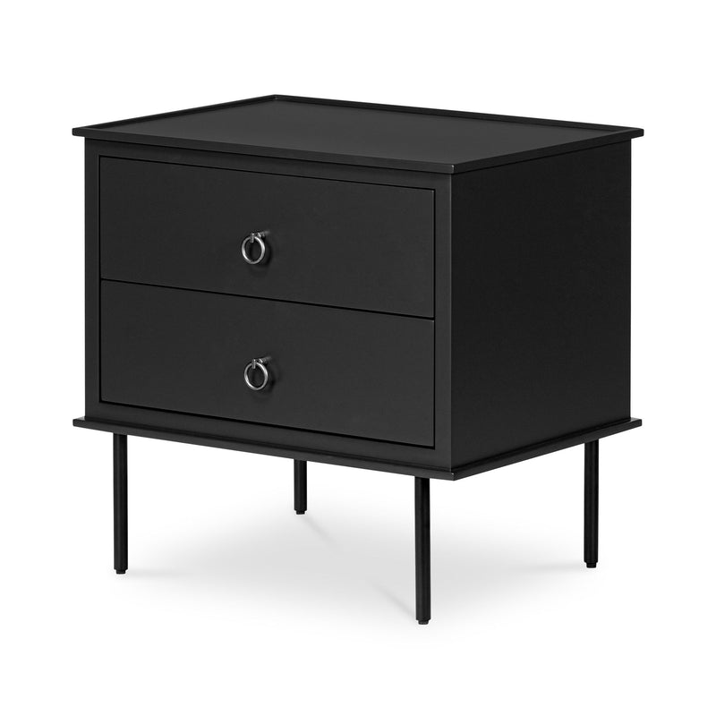 Reagan - Nightstand - Black - JaxCo Furniture