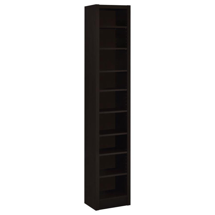 Eliam - 9-Shelf Bookcase - Cappuccino - JaxCo Furniture