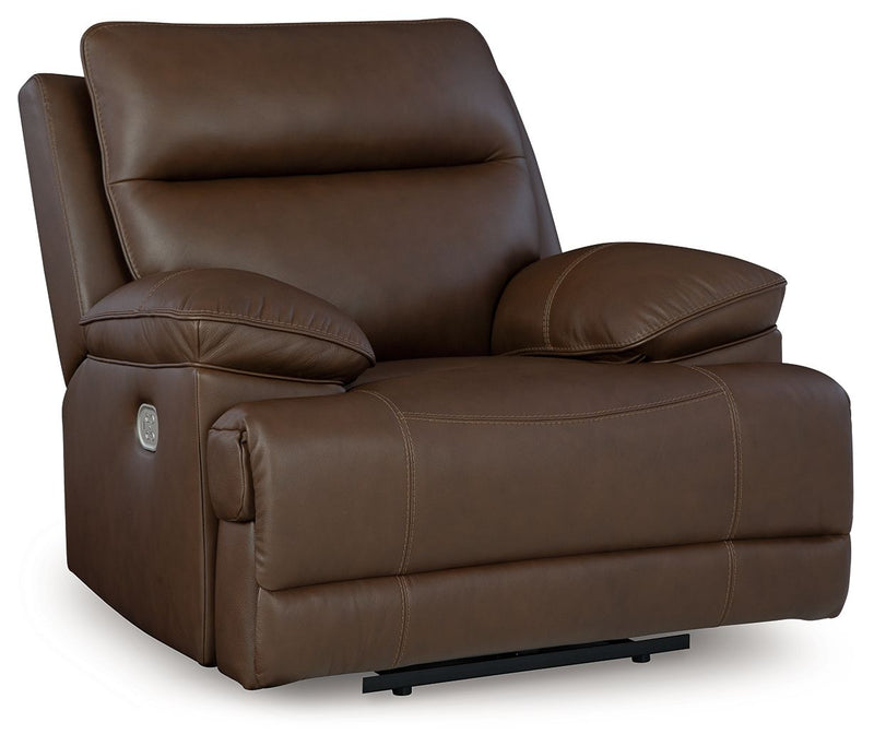 Vonryan - Tobacco - Power Recliner / Adj Headrest - JaxCo Furniture