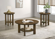 Ottowa - Round Wood Coffee Table Set - JaxCo Furniture