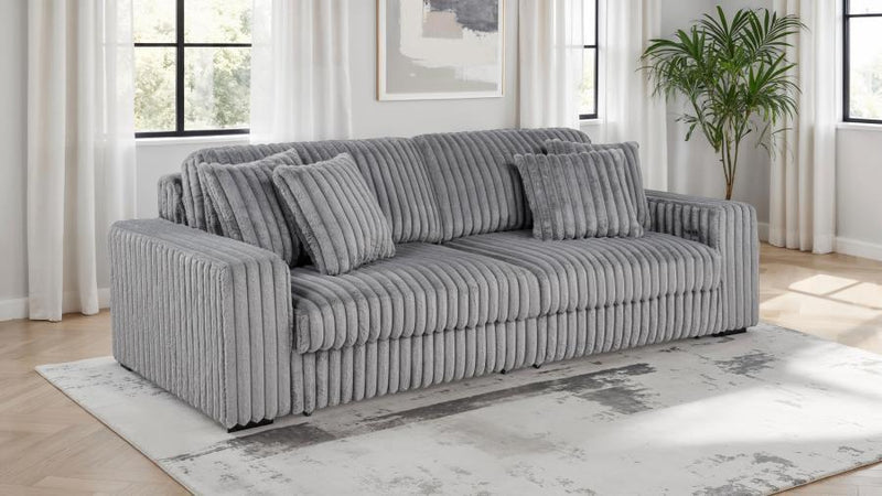 Jacana - Corduroy Upholstered Dual Power Chaise Sofa - JaxCo Furniture