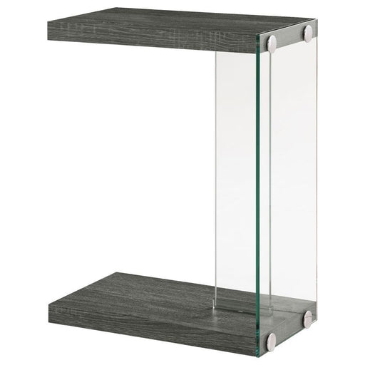 Colby - Engineered Wood C-Shaped Side Table - Weathered Gray - JaxCo Furniture