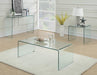 Ripley - Rectangular Tempered Bent Glass Coffee Table - Clear - JaxCo Furniture