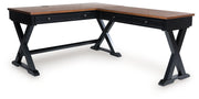 Wildenauer - Brown / Black - Home Office Desk And Return - JaxCo Furniture